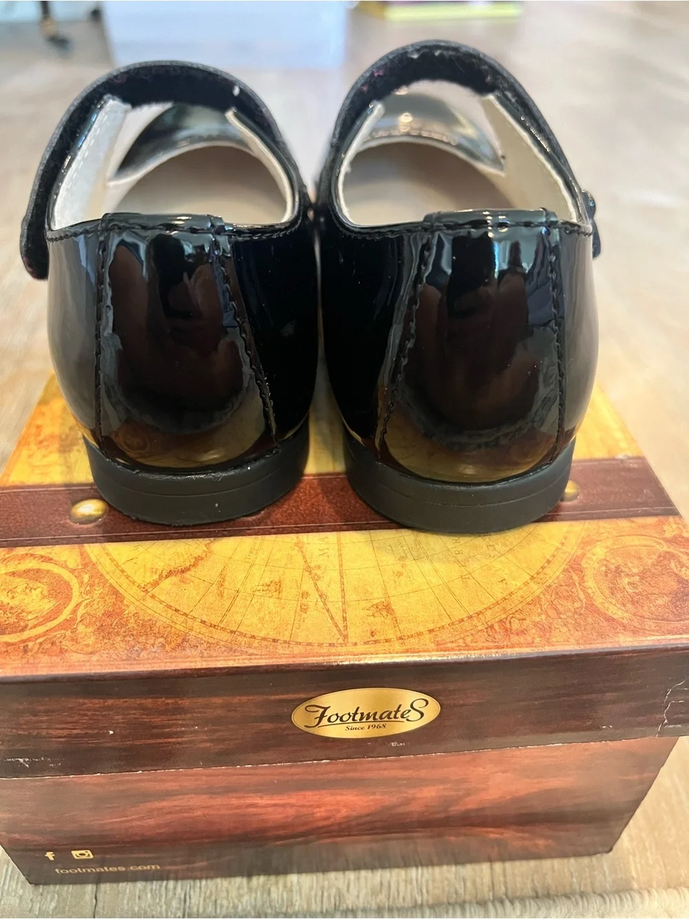 Girls Black Patent Footmates Mary Jane Shoes